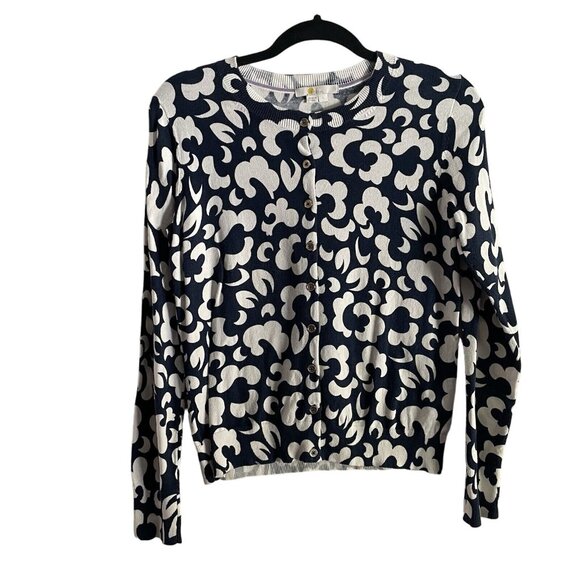 Boden Navy and White Floral Cardigan - Picture 2 of 10